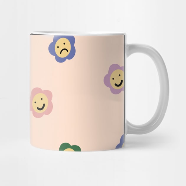 Sad and happy faces pattern by morgananjos